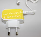 Amarillo del nuevo producto bastante hecho en cargador de viaje material del iphone de Apple del ABS de China