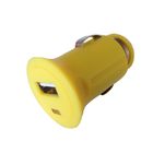Mini cargadores portátiles amarillos USB micro del coche del USB para Smartphone
