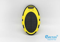 El banco portátil negro amarillo de la energía solar, 5000mAh se dobla banco portátil externo del poder del USB
