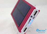 banco portátil rojo de la energía solar de 10000 mAh, cargador energía solar del teléfono celular con la antorcha