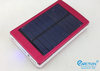 banco portátil rojo de la energía solar de 10000 mAh, cargador energía solar del teléfono celular con la antorcha