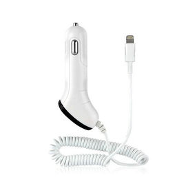 Adaptador del cargador del coche del Usb de Iphone blanco del ABS + de la PC, adaptador portátil del coche del Usb de Smartphone