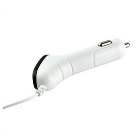 Adaptador del cargador del coche del Usb de Iphone blanco del ABS + de la PC, adaptador portátil del coche del Usb de Smartphone