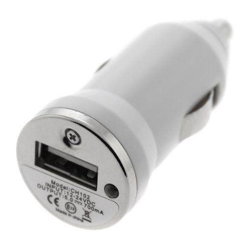 Poder blanco de los mini del USB Apple del iPhone cargadores del coche para el iPhone 4/4G/4S de Apple