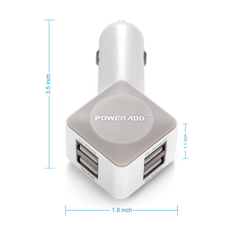 adaptador más del cargador del coche de la galaxia S6 S5 S4 USB de Samsung del iPhone 6 con el puerto 4
